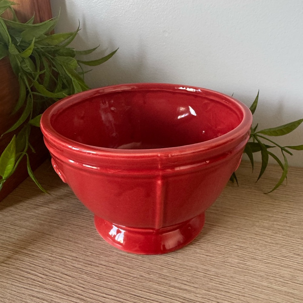 Red Ceramic Bowl